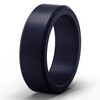 ThunderFit Silicone Rings for Men, Flat Top Angled Edge Rubber