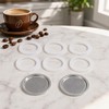 Zickupy 8Pcs Moka Pot Gaskets & Filters for 6-Cup Coffee
