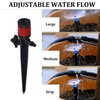 Runseaway 50Pcs 360 Degree Adjustable Irrigation Drippers, 1/4 Inch Anti-Clogging