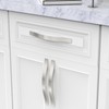 FURNIWARE Pack of 10 Brushed Nickel Kitchen Handles, D-Shape Drawer