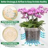 Tetutor 12 Pack Plastic Orchid Pots with Holes, 4, 5,