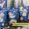Extravagant Advent Calendar for Filling with 24 Blue Gift Bags