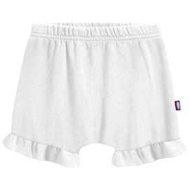 Made in USA Baby Girls and Boys Ruffled Diaper Covers Bloomers Soft Cotton Fashionable Cute, White, 0-3Months