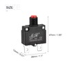 MECCANIXITY Circuit Overload Protector 15A AC125/250V DC32V Push Button Thermal