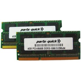 8GB 2X4GB Memory for Acer Aspire 7741Z-4643 DDR3 PC3-8500 1066MHz RAM (PARTS-QUICK Brand)