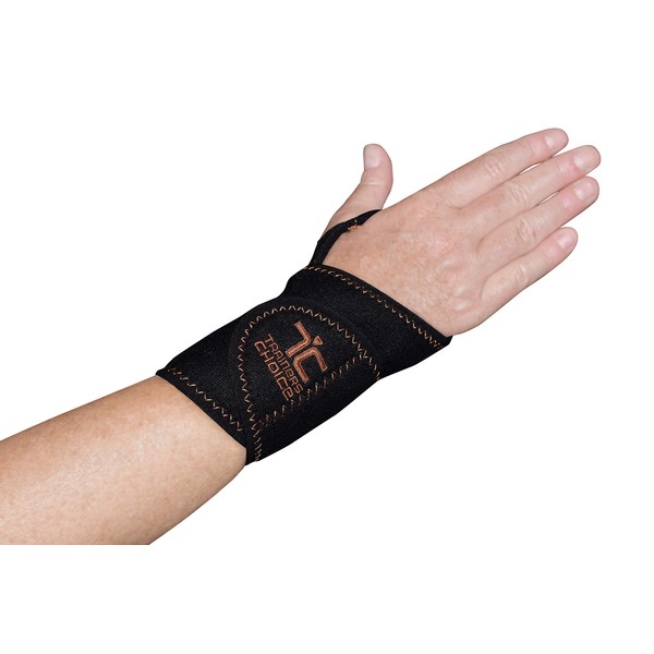 Trainers Choice Copper Wrist Compression Wrap, Copper Wrist Support for