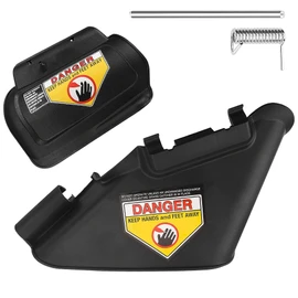 SevnYoko 731-07131 & 987-02516A Lawn Mower Side Discharge Chute & Hinged Mulch Plug Assembly - Compatible with MTD, Craftsman, Troy Bilt 21" Deck Push Mowers - Fits TB110, TB130, TB200, TB230