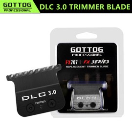 DLC 3.0 Replacement Blades for All BaBylissPRO FX787 & FX726 Trimmers, GOTTOG Zero-Gapped Replacement Blades Compatible with BaByliss Trimmer Blades (FX707BD3) - Black