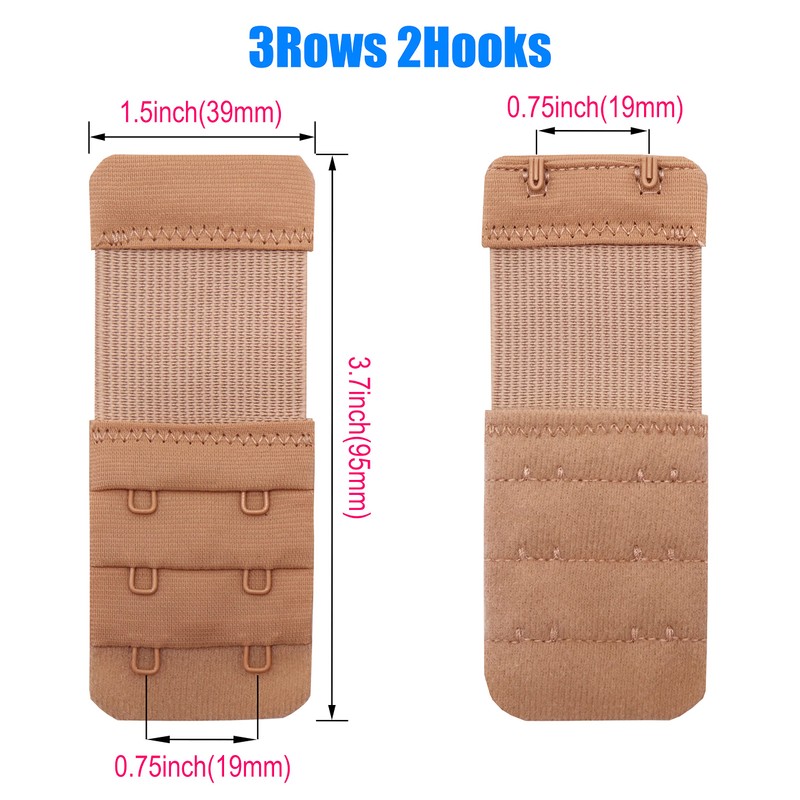 LeonHien Women's Bra Extenders 2 Hook / 3 Hook /