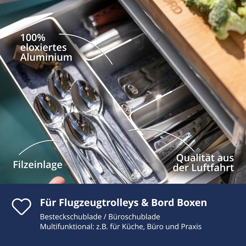 VanDeBord Cutlery Drawer/Office Drawer (Atlas), Accessories for Aircraft Trolleys, Airline