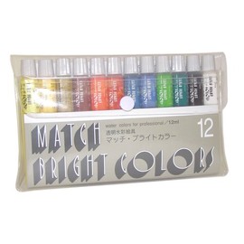 Match Watercolor Match Bright Color Set of 12 Colors 12ml