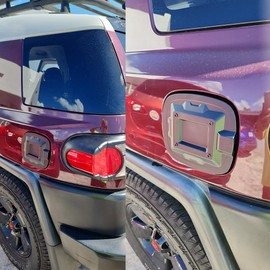 Car Gas Cap Fuel Cover for Toyota FJ Cruiser 2007 2008 2010 to 2020 2021 2022, Black Oil Tank Trim Add On,for FJ Cruiser Gas Tank Cap Cover