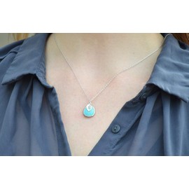 Turquoise Necklace, December Birthstone Necklace, Bridesmaid Necklace, Turquoise Birthstone Necklace, Custom Initial Necklace, Gift for Her