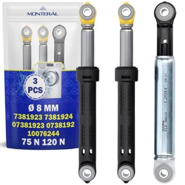 Set of 3 Shock Absorbers Washing Machine 75N and 120N Diameter 8 mm with Original Code 7381923 7381924 07381923 0738192 10076244 for Miele MONTERAL