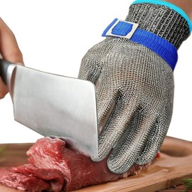 VoltGY Level 5 Cut Resistant Work Gloves Butcher Protection and Safety Stainless Steel (S)