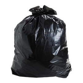 Heavy Duty Black Industrial Trash Bags - 38" x 58" Size 55-60 Gallon Capacity - 3-Ply Construction, 1.5 mil Thickness, Puncture Resistant - 45% Post-Consumer Recyclable Material - Pack of 100 Bags