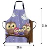 Smooffly Owls Family Apron Unisex Adjustable Bib Apron, Cooking Kitchen