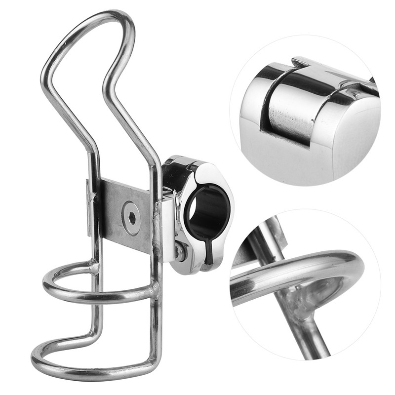Fishing Rod Rack Stainless Steel Rail Mount Pole Bracket Support