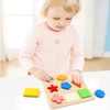 Wooden Shape Puzzles 9 Pieces Kids Wooden Block Matching Game