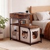 End Table with Charging Station, 3-Tier Sofa Side Table Sliding