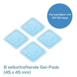 Beurer EM 59 Heat Gel-Pads, Nachkaufset mit 8 selbsthaftenden Gel-Pads zur Verwendung mit EM 59 Heat Digital TENS/EMS, GrÃ¶Ãe: 45x 45 mm
