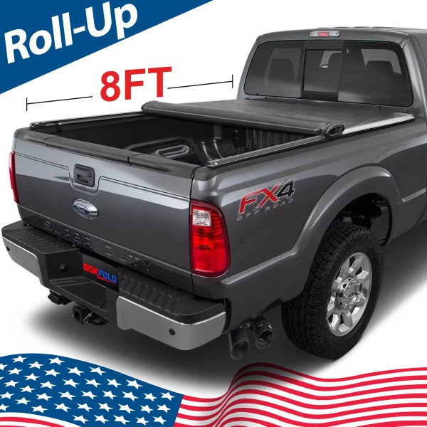 BOKFold Soft Roll-Up Bed Cover Tonneau Cover for 1999-2016 F250
