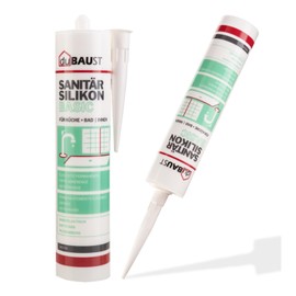 dubaust dubaust SAB24 Sanit?rsilikon Basic elastisch dauernassbest?ndig schimmelresistent Bad Kche Dusche Feuchtr?ume 300ml Kartusche (grau)
