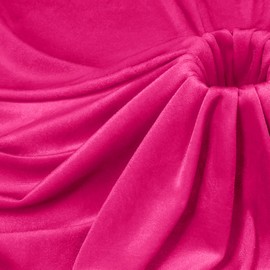 P Pothuiny Hot Pink Velvet Fabric by The Yard, 1 Yard x 60 Inch Wide Luxury & Soft Stretchy Velvet Cloth Fabric for Sewing, Apparel, Upholstery - 90% Polyester 10% Spandex