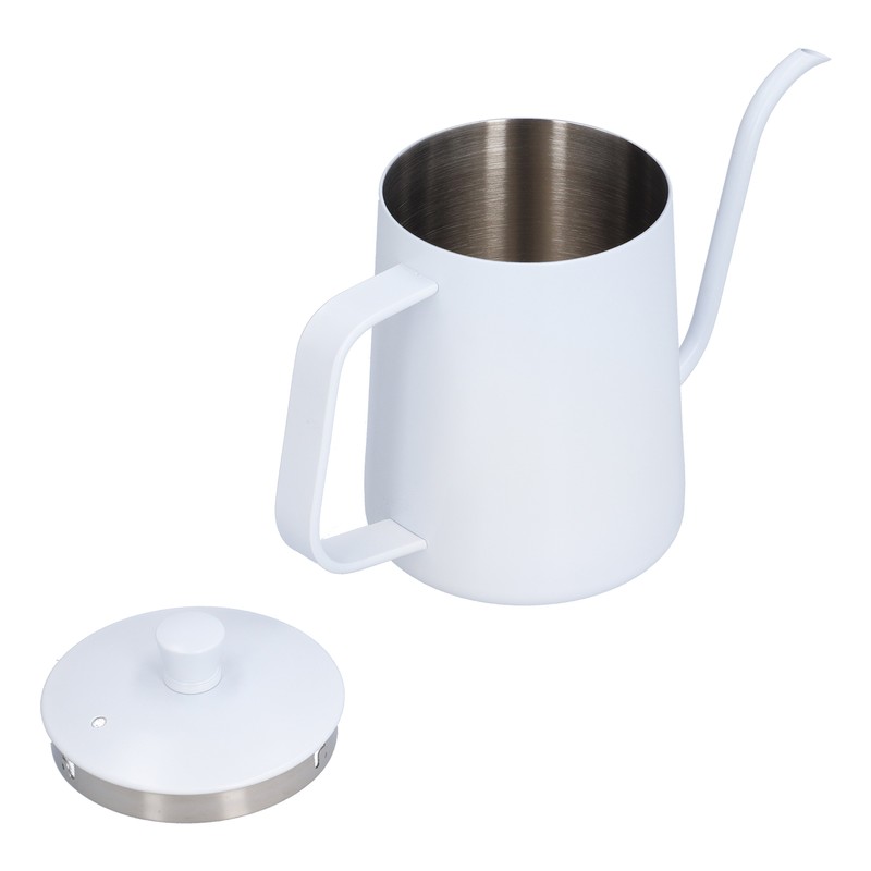 Coffee Kettle Stainless Steel Mini Portable White Thin Mouth Pour