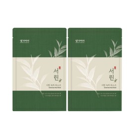 braided hair Daenggi Meori Seorin Young Green Tea Mask Pack, 1 Pack, 90 Pieces / 댕기머리 서린 어린 녹차 마스크팩, 1개입, 90개