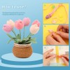 ENCHOL Beginner Crochet Kit, Complete Crochet Starter Kits-Flower Bouquet Potted,