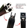 BLCCLOY 4 Sets Black 2020 Aluminum Extrusion Pivot Hinge Swivel