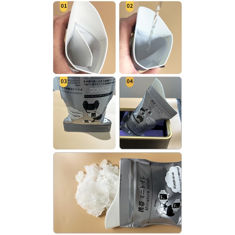10 Pack Disposable Emergency Urinal Bag, Portable Camping Pee Bags,