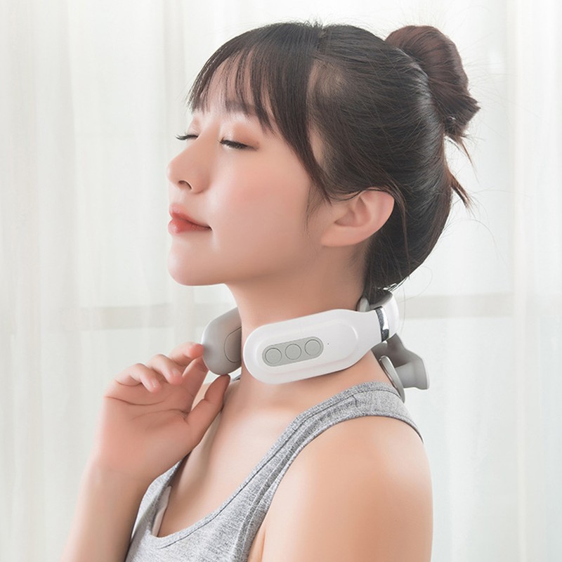 Electric Pulse Heating Neck Massager with 4D Floating Heads 3