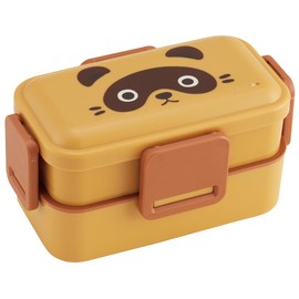 Skater PFLW4AG-A Casual Lunch Box, 20.3 fl oz (600 ml), Antibacterial, Fluffy, Dome-Shaped Lid, 2-Tier for Women, Made in Japan