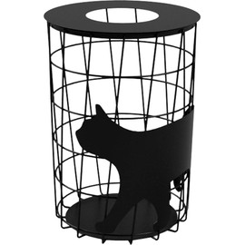 Alta AR0406058 Black Cat Wire Basket, Small, H 12.8 x W 9.0 x D 9.0 inches (324 x 228 x 228