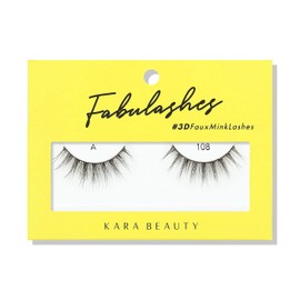 KARA BEAUTY 3D Faux Mink Strip Lashes – Reusable Style A108 False Eyelashes Up to 20 Wears – Lightweight, Beginner-Friendly Eye Lashes for Special Occasion, Wedding, Prom – For Everyday, Natural Glam
