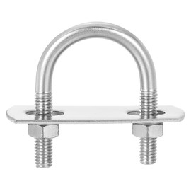 QUARKZMAN Set of 6 U Bolts M6 x 27 mm ID x 47 mm Length Round U U-Bolt Stainless Steel 304 Clamp Clamps U Bolt with Thread Nuts Frame Plate Washer for Pipe Mounting