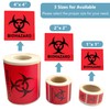 Biohazard Danger Safety Warning Label - 4"x 4" Waterproof Self