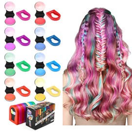 HomeChi Tinte de Pelo en Polvo 8 Colores, Tinte Pelo en Polvo Desechable Lavable para Niñas y Niños Cumpleaños Fiesta Navidad Halloween Cosplay