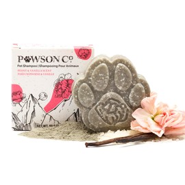 Pawson Dog Shampoo Bar - Natural Pet Shampoo with Rice Water and Aloe for Animals, Puppy Essentials, Peony Vanilla Scent