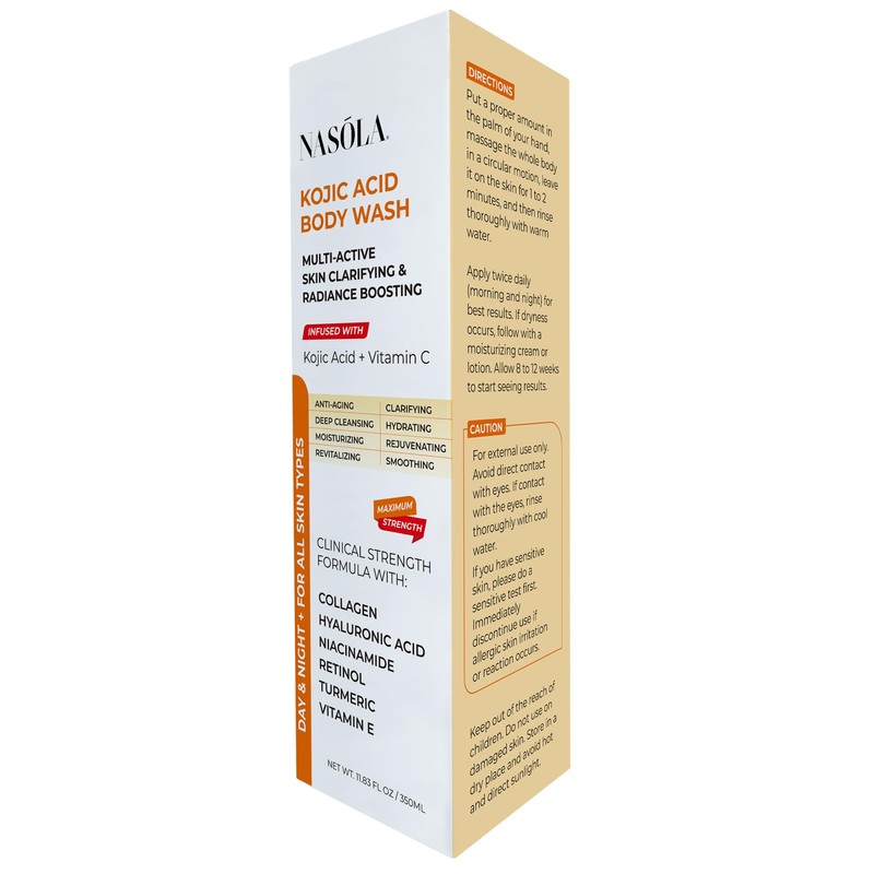 Nasola Kojic Acid Body Wash – Turmeric & Vitamin C