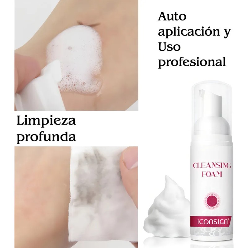 Shampoo Espuma Limpia Extensiones Pestañas Incosign Hipoalergénico