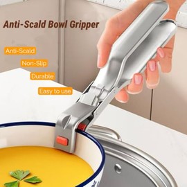 Pinzas multiusos para platos y sartenes para platos calientes, pinzas de cocina, pinzas elevadoras, pinzas de acero inoxidable antiquemaduras, antides