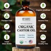 Castor Oil 100% Pure Organic Cold Pressed Unrefined Glass Bottle