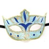 Griffin Trader Venetian Eye Mask Blue & Silver Costume Prom