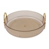Round Storage Tray 360 Degree Rotating Waterproof Clear Desktop Organizer