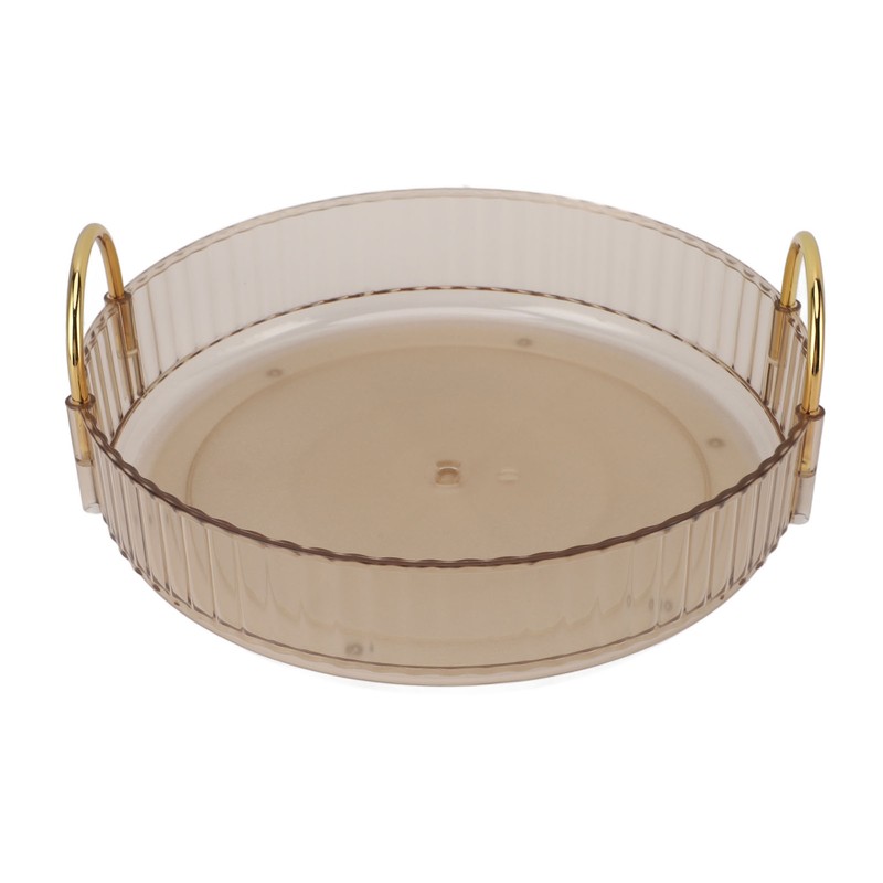 Round Storage Tray 360 Degree Rotating Waterproof Clear Desktop Organizer
