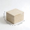 Artisanal Abode Natural Marble Storage Square Containers Cotton Swab Holder,
