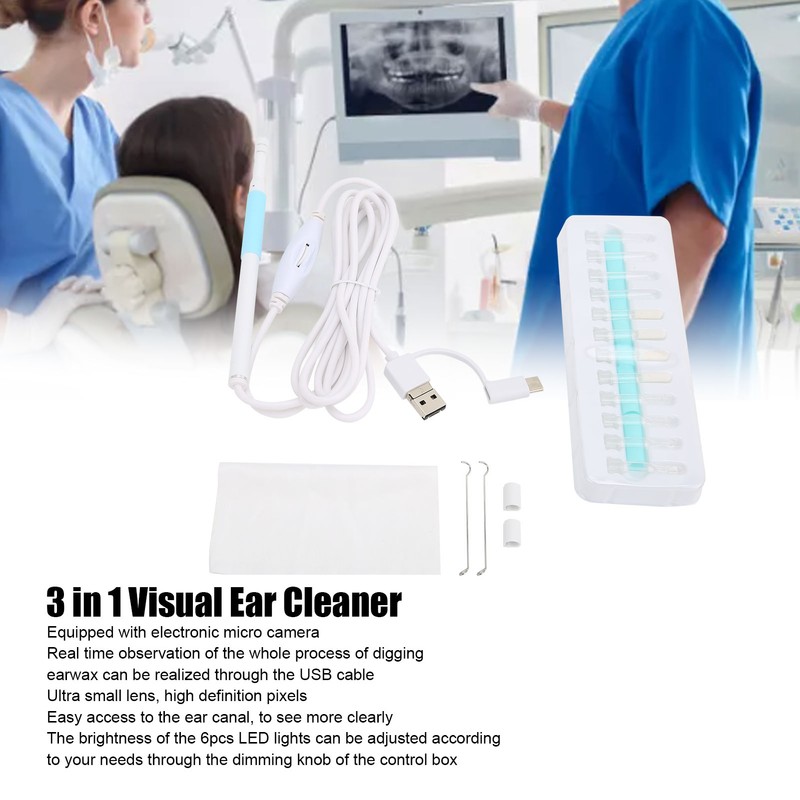 3 in 1 Visual Ear Cleaner Adjustable Cleaning Endoscope with